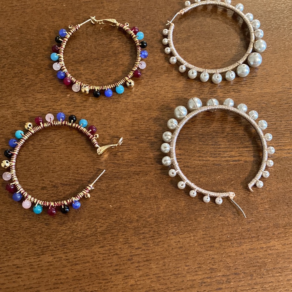π 2 Pairs REBECCA MINKOFF Earrings π - Picture 7 of 9